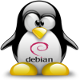 Debian linux rendszergazda TUX logo