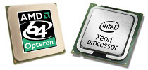 Intel Xeon, AMD Opteron CPU szerverek